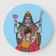 Reloj de pared de la diosa Kali