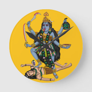 Reloj de pared de la diosa Kali