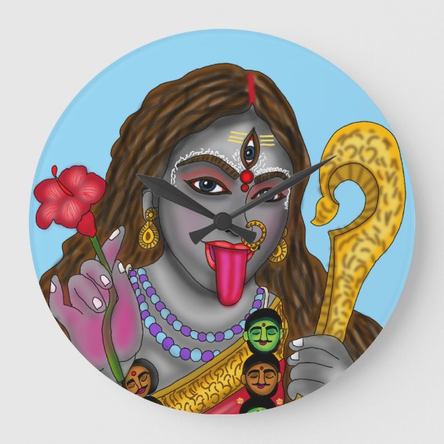 Reloj de pared de la diosa Kali (Anverso)