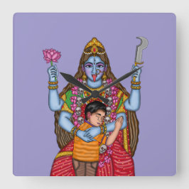 Reloj de pared de la diosa Kali