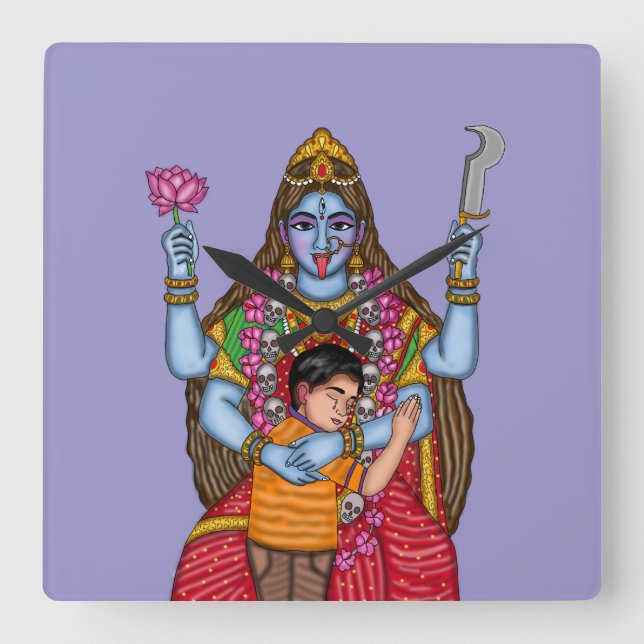 Reloj de pared de la diosa Kali (Anverso)