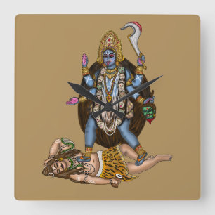 Reloj de pared de la diosa Kali