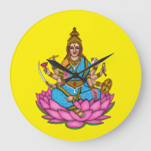 Reloj de pared de la diosa Lakshmi