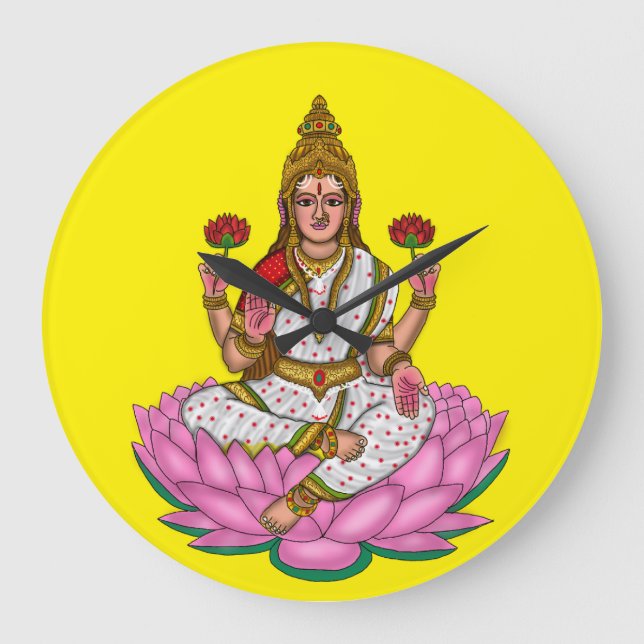 Reloj de pared de la diosa Lakshmi (Anverso)