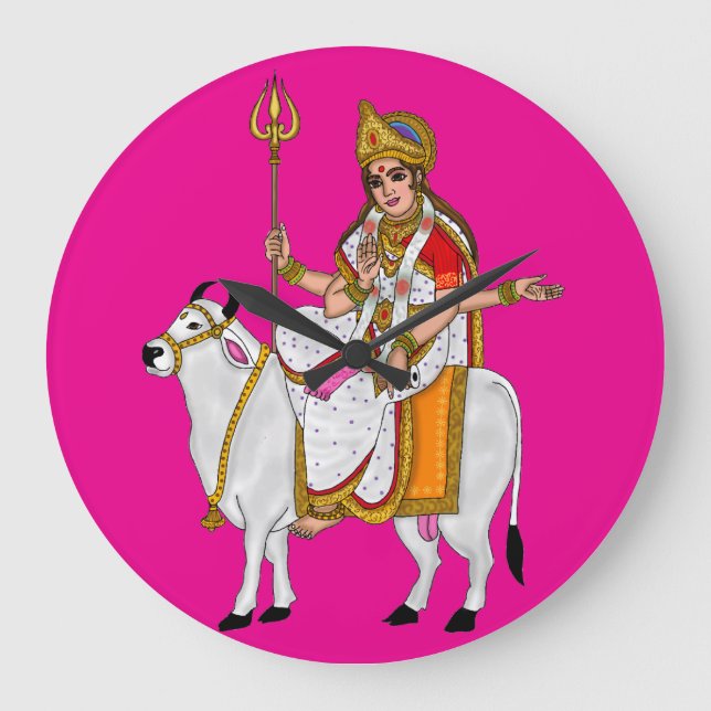 Reloj de pared de la diosa Mahagauri (Anverso)