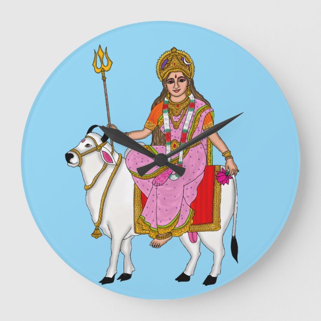 Reloj de pared de la diosa Shailputri (Anverso)
