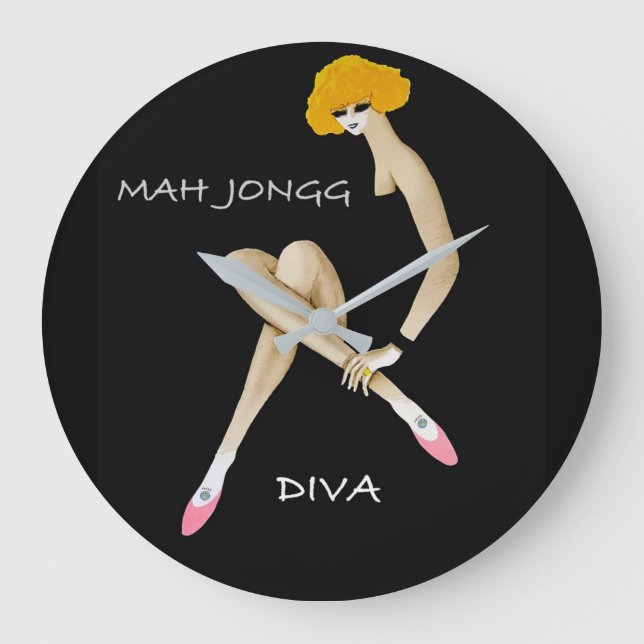 Reloj de pared de la diva del Mah Jongg (Anverso)
