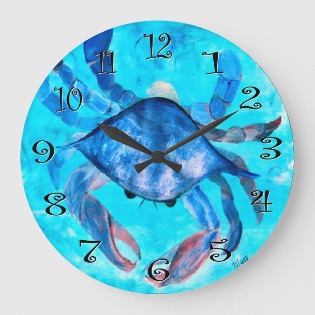reloj de pared de la ebullición del cangrejo azul (Anverso)