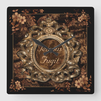 Reloj de pared de la escritura del brocado y de