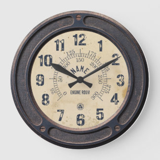 Reloj de pared de la estación de trenes Steampunk