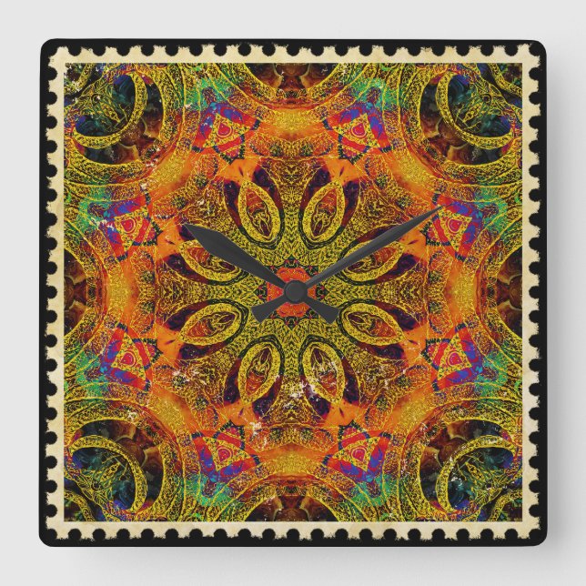Reloj de pared de la estampilla del reposo, acríli (Anverso)