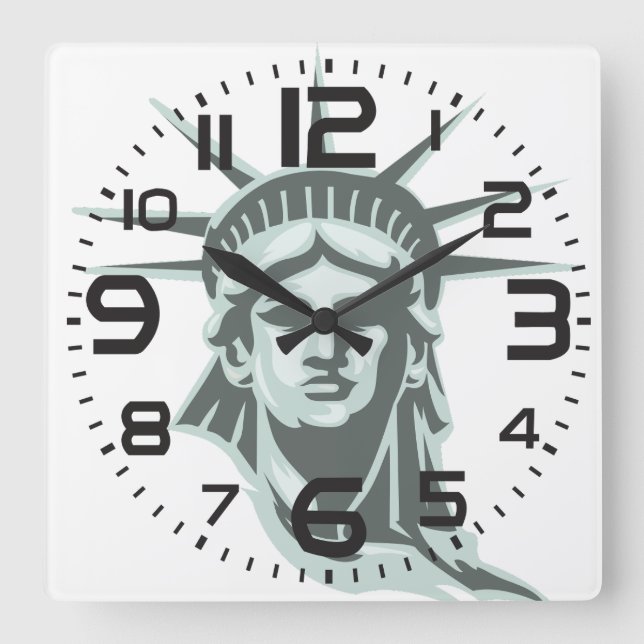 Reloj de pared de la estatua de la Libertad (Anverso)