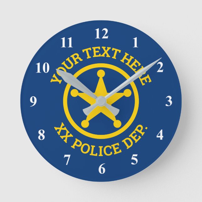 reloj de pared de la estrella de la policía person (Anverso)
