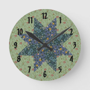 Reloj de pared de la estrella del edredón