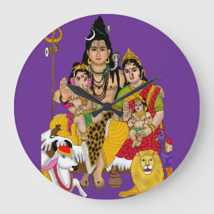 Reloj de pared de la familia Shiva