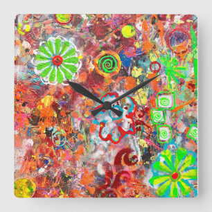 Reloj de pared de la fiebre de primavera