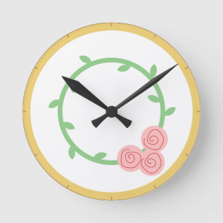 Reloj de pared de la flor
