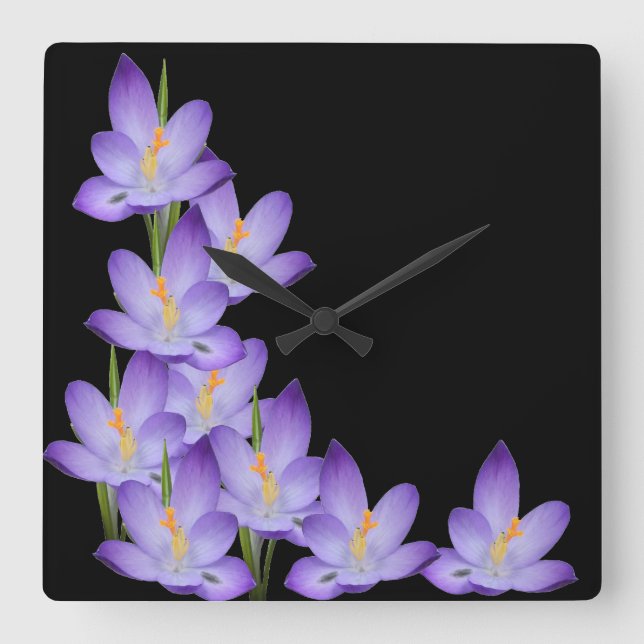 Reloj de pared de la flor de la lavanda (Anverso)