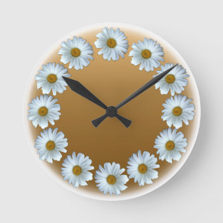 Reloj de pared de la flor de las margaritas del