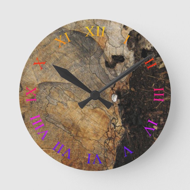 Reloj de pared de la foto de la textura de la (Anverso)