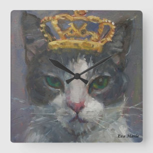 Reloj de pared de la galería de la cola de gato -