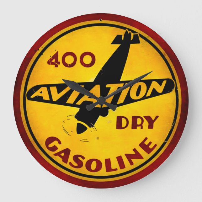 Reloj de pared de la gasolina de época (Anverso)
