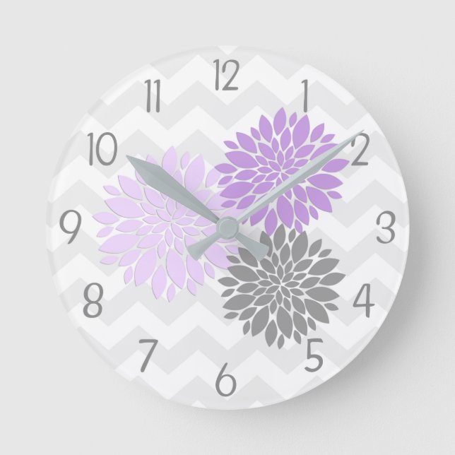 Reloj de pared de la guardería de flores de Dahlia (Anverso)