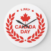 Reloj de pared de la guerra del Día de Canadá