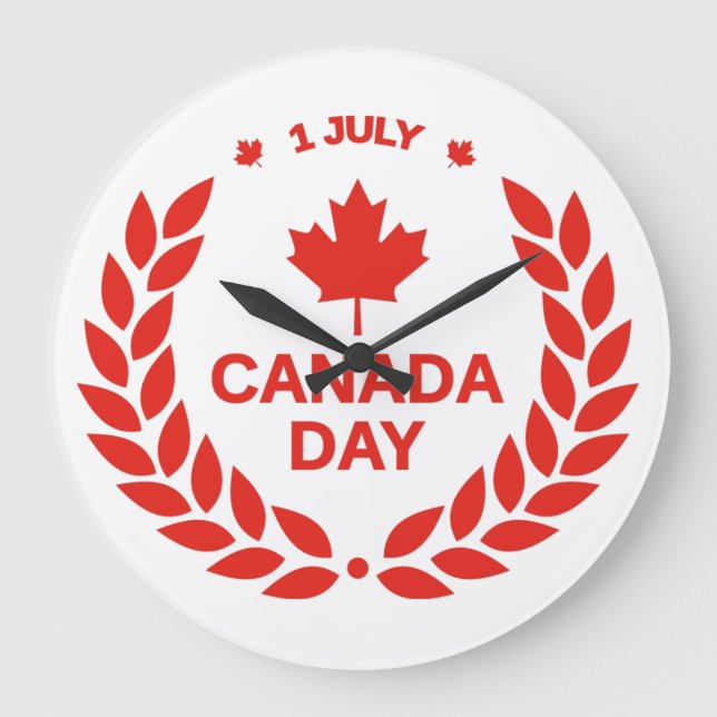Reloj de pared de la guerra del Día de Canadá (Anverso)