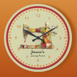Reloj de pared de la habitación de costura de la c