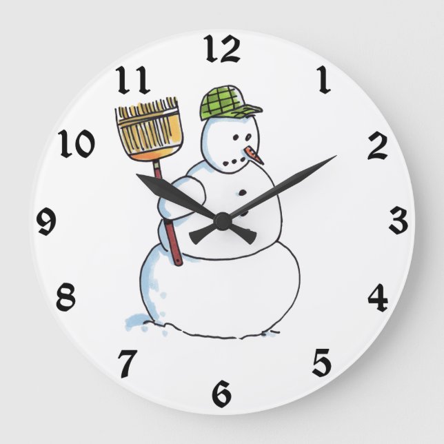Reloj de pared de la habitación Snowman (Anverso)