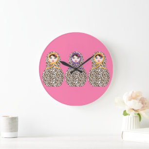 Reloj de pared de la impresión de queso de Matryos