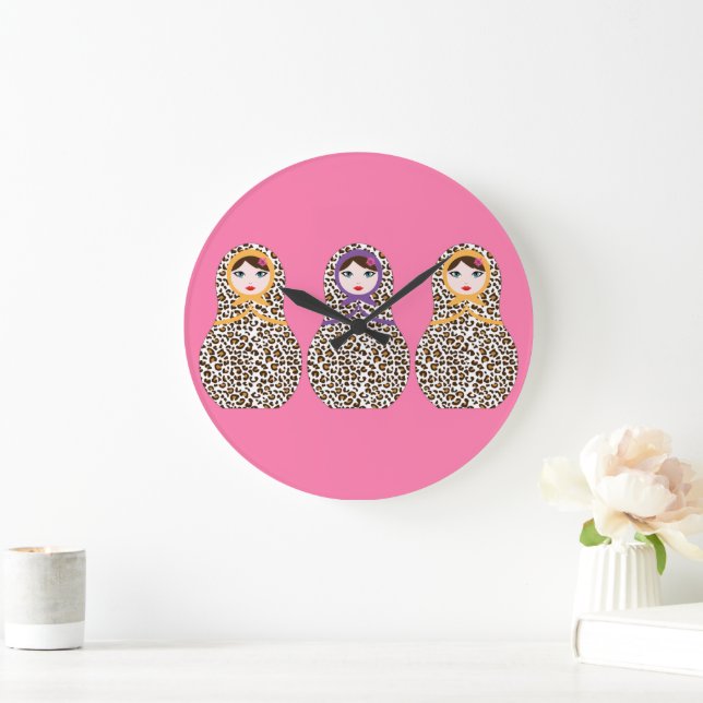 Reloj de pared de la impresión de queso de Matryos (Hogar)