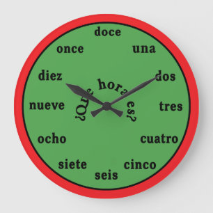 Reloj de pared de la lengua española