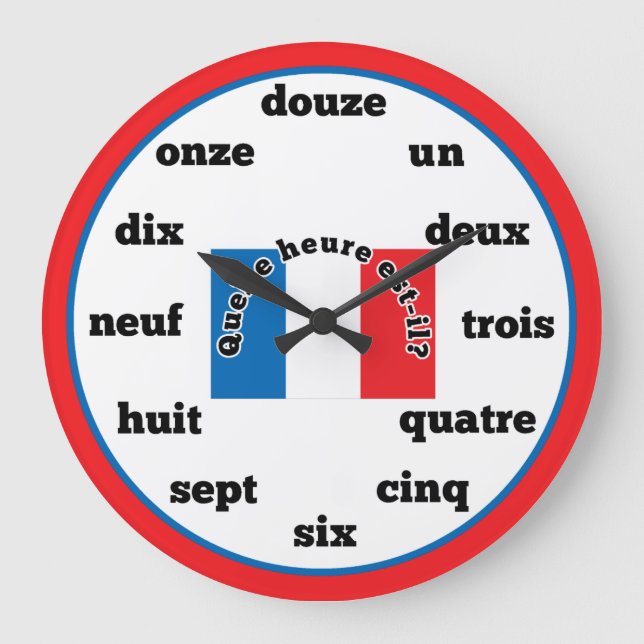 Reloj de pared de la lengua francesa (Anverso)