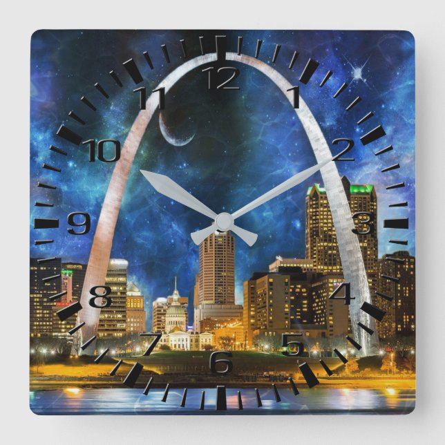 Reloj de pared de la línea aérea Spacey St. Louis (Anverso)