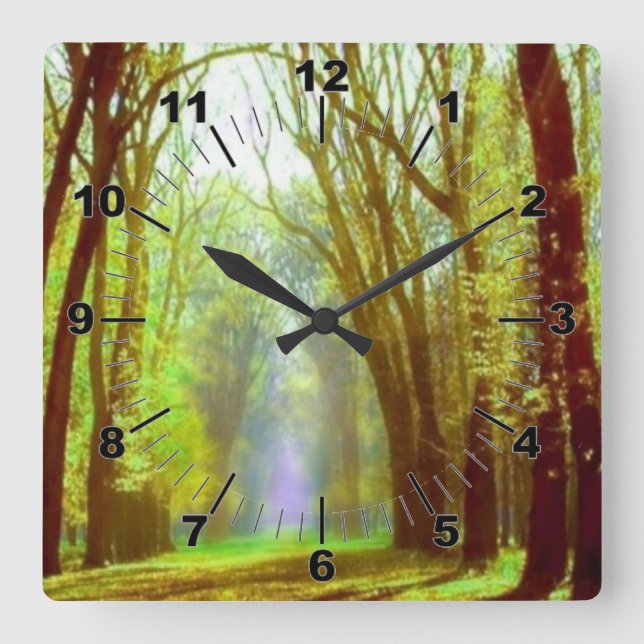 Reloj de pared de la luz de la primavera (Anverso)