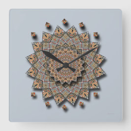 Reloj de pared de la mandala del arte de la
