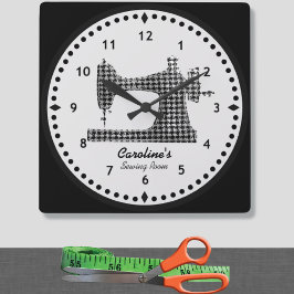 Reloj de pared de la máquina de coser de la marca
