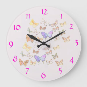 Reloj de pared de la mariposa