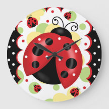 Reloj de pared de la mariquita