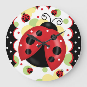 Reloj de pared de la mariquita