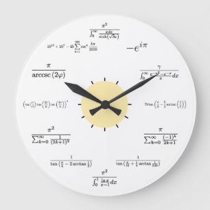 Reloj de pared de la matemáticas