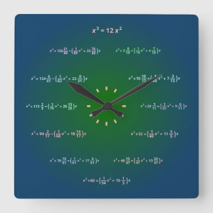 Reloj de pared de la matemáticas