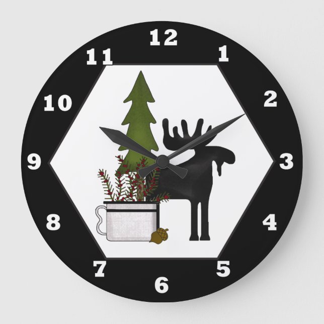 Reloj de pared de la mezcla de melocotón Moose (Anverso)