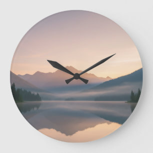 Reloj de pared de la montaña del amanecer - Diseño