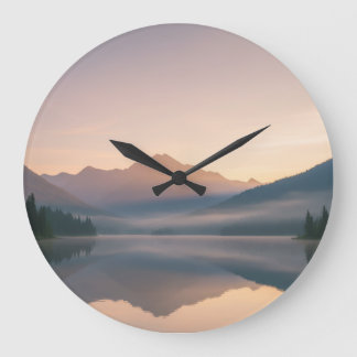 Reloj de pared de la montaña del amanecer - Diseño