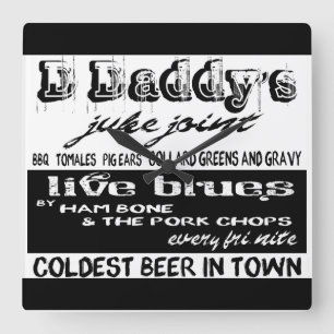 Reloj de pared de la música de los azules de la