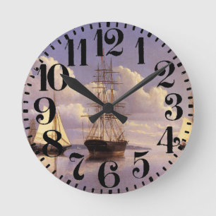 Reloj de pared de la nave de podadoras del barco