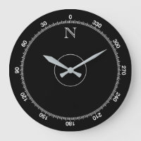 Reloj de pared de la Novedad de la brújula de Azim